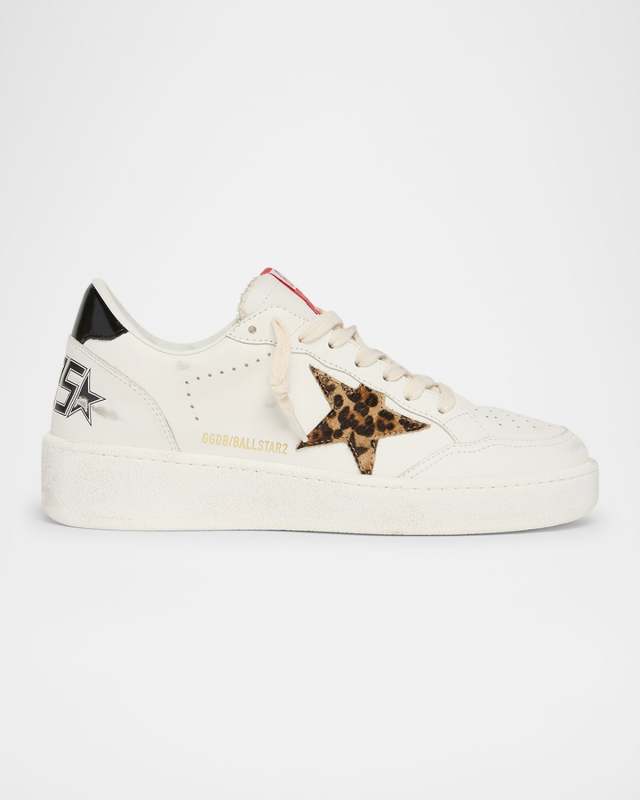 Ballstar Mixed Leather Low-Top Sneakers